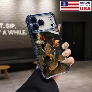 Cockfighting Art Rooster Fight Aesthetic Design Pattern Casing For iPhone 17 16 15 14 13 12 Samsung 22 23 24 25 Plus Pro Max Ultra Soft Silicon TPU Shockproof Protector Vintage Unique Fashion Mobile Phone Case