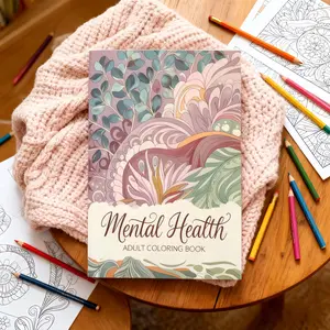 Adult Mental Health Coloring Book, Stress Relief Adult Coloring Book, Relaxing Activity Book for Adults, Perfect Gift Idea
