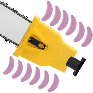 Chainsaw Sharpener with 12PCS Fast Sharpening Stone, Chain Saw Sharpener Tool, Chainsaw Chain Sharpener, Chain Saw Blade Sharpener, Chainsaw Teeth Sharpener for 14 16 18 20 Inches Chain Saw Bar