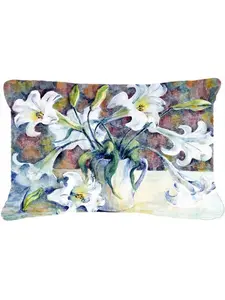 Easter Lillies Fabric Decorative Pillow