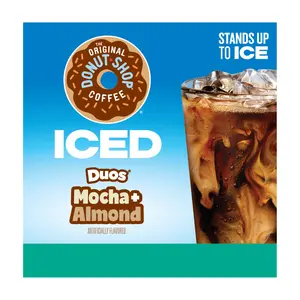 The Original Donut Shop ICED Duos Mocha + Almond Coffee - Keurig Iced K-Cup Pods - Flavored Iced Coffee - Iced Coffee Pods - High Box Count