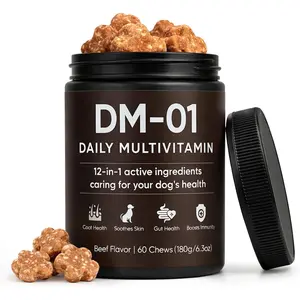 Daily Multivitamin for Dogs - Advanced Hip & Joint Support, Boosts Immune System & Digestion, Promotes Skin, Coat & Organ Health, Enhances Activity & Mood, 60 Chews