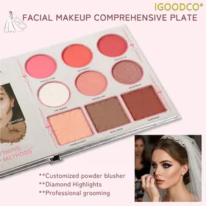 IGOODCO 34 color eye shadow plate book multi-function pearl matte high gloss powder blusher eye shadow in one Valentine's Day birthday gift Eyeshadow Makeup Face Time Palette Cosmetic