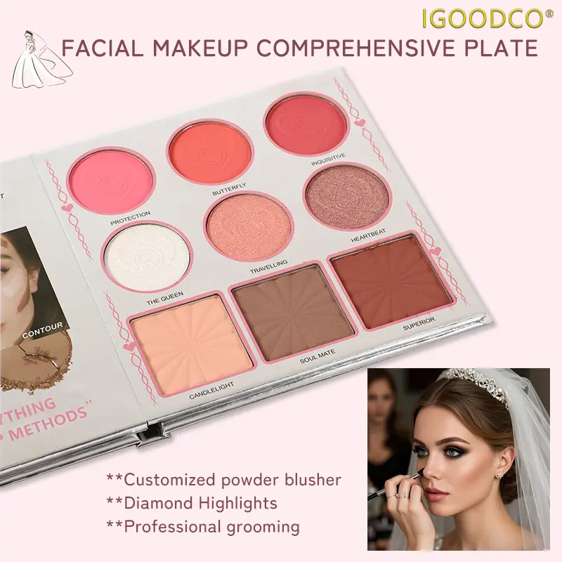 Igoodco 34-Color Multicolor Eyeshadow Palette, Multi-Use Cosmetic Set with Pearl Shine, Matte, High-Gloss Powders and Blusher, Ideal for Eye Makeup, Valentine's Day or Birthday Gift,summerwins