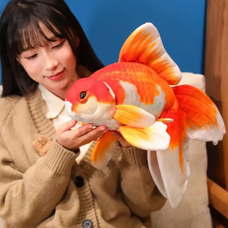 Cartoon Goldfish & Lucky Koi Stuffed Animals - Cute Stuffies, Soft Cuddly Toys, Collectibles, Kids Birthday Gifts, Home Decor Throw Pillows