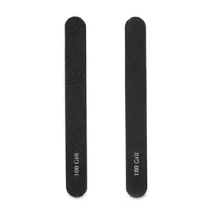 Equate Heavy Duty Salon Board or Nail File for Nail Care Including Shaping & Smoothing, 2 Sided 100 Grit and 180 Grit, Black (2 Count)