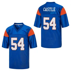 Moran football jersey, Afuby Thad Castle Jersey, 54  Blue Mountain State 7 Alex Moran jersey blue and white S-XXXLFootball Jerseys