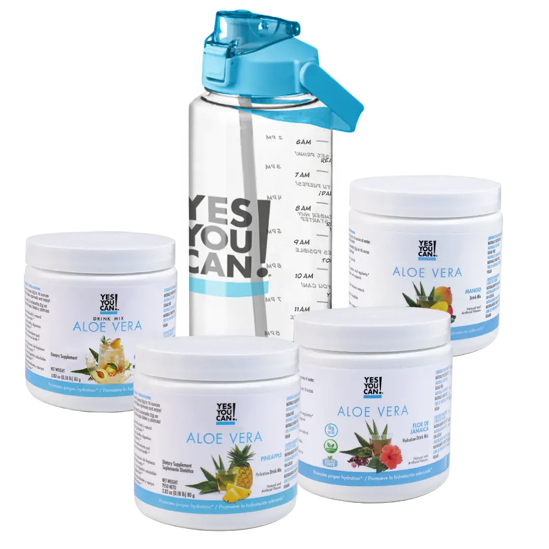 Yes You Can! Aloe Vera Hydration Kit - Variety Pack - Sugar Free, Caffeine Free