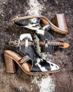 Women's Leather Pointed Toe Heeled Booties - Myra Bag Beth Jane Footwear Shoe