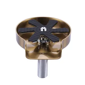 WOWOW Stainless Steel Cup Rinser for Kitchen Sink, Brushed Gold Glass Rinser for Sink, 360° Rotating Baby Bottle Washer High-Pressure Glass Washer