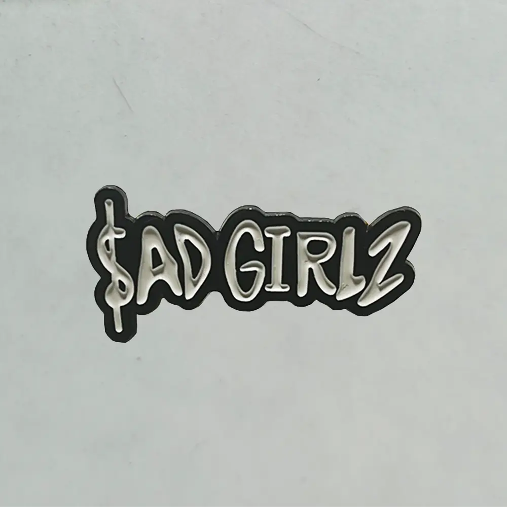 Sad girlz Pin - Black Backing Enamel Design - Great Gift for Hat Lovers & Mexican Music Culture Fans - Distinctive Accessories for Your Collection