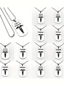 Stainless Steel Medical Themed Pendant Necklace, Creative Novelty Simple Necklace for Men & Women, Fashion Jewelry Accessories for Daily Wear