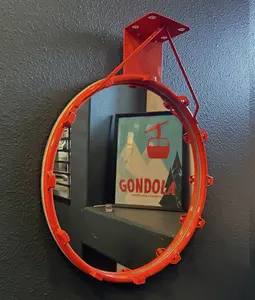 Custom Wall Mounted Basketball Rim Mirror - Perfect for Hoops Fans