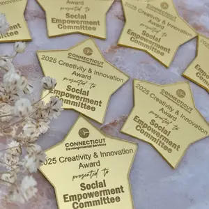 12 units custom acrylic logo tags for you business