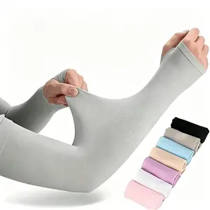 7 pairs of UV protection cooling arm sleeves for men and women, designed with thumb holes. Soft and breathable, great for driving, golf, fishing, cycling and hiking outdoors.