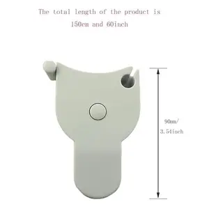 Body Measure 60in 150cm Lock Pin & Push Button Retract Ergonomic Portable Design 1 x 60in Mini Retractable Measure White for Fitness Sewing Crafts Automatic Multi-Purpose Measuring Tape gift