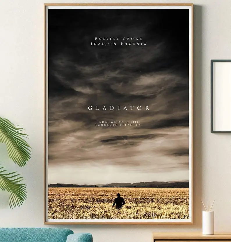 Gladiator Film Poster, High Quality Print, Popular Poster Prints for Wall Aesthetic Decor, Quality Paper 8x12 to 27x40inch