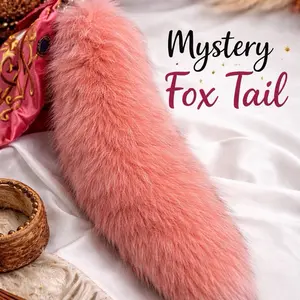 Luxe Fur Fox Tail Purse Charm - pink or purple