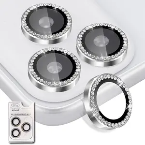 Camera Protector For iPhone 17 Pro / 17 Pro Max Removable AR+AF Glitter Diamond Rhinestone Lens Protector