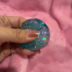 Mini Gem Squishy Stress Toy – Glitter Sensory Fidget single toy.