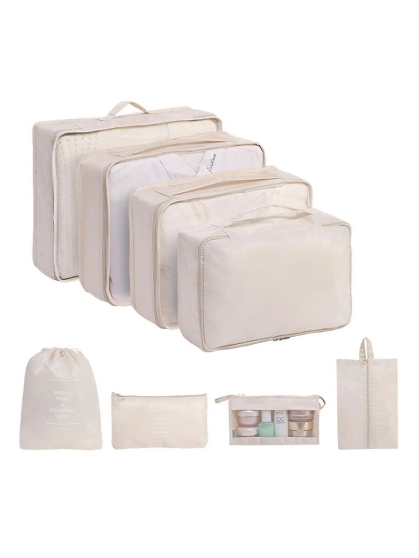Portable Travel Storage Bag Set, Travel Clothes Organizer, Travel Cosmetic Storage Bag Set for Clothing & Shoes & Underwear, Perfect for Luggage and Suitcase Packing, Waterproof Pouch, Travel Organizer Bags, Traveling Essentials