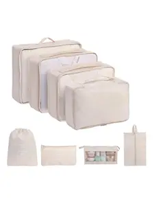 Portable Travel Storage Bag Set, Travel Clothes Organizer, Travel Cosmetic Storage Bag Set for Clothing & Shoes & Underwear, Perfect for Luggage and Suitcase Packing, Waterproof Pouch, Travel Organizer Bags