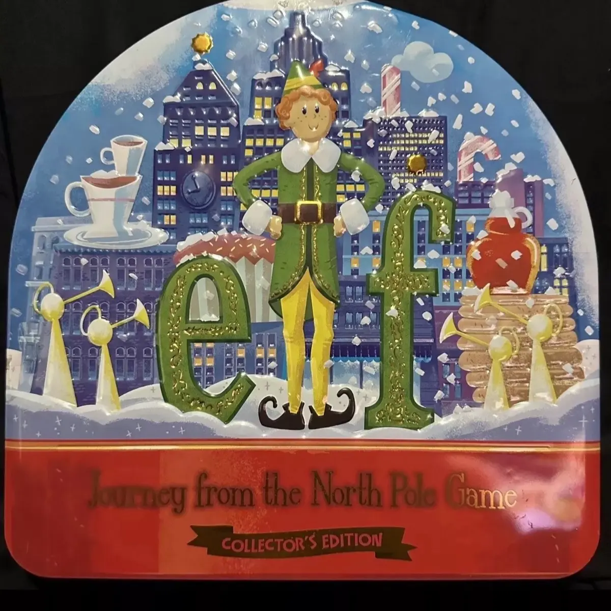 Funko Buddy the Elf Game Journey From The North Pole Collector's Edition Tin - Fun Christmas Theme for 2-8 Players, Like New, Includes All Pieces
