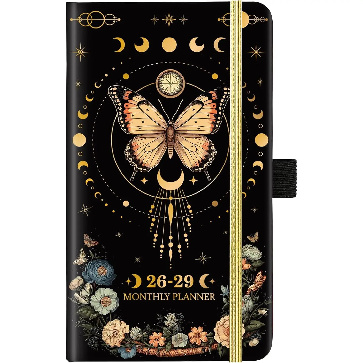 2026-2029 Pocket Planner/Calendar - 3 Year Monthly Planner 2026-2029, July 2026 - June 2029(36 Months), 6.3" x 3.8", Monthly Calendar with Inner Pocket and 61 Notes Pages - Butterfly