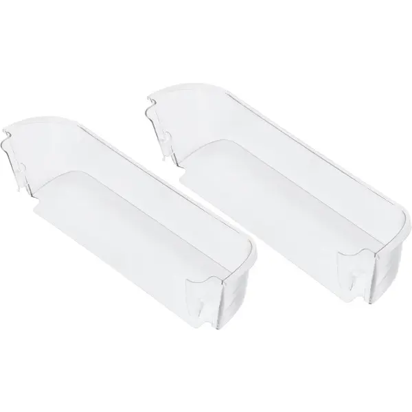 HECASA 242126602 AP6278233 PS12364199 Refrigerator Door Shelf Compatible with Frigidaire Refrigerator Refrigerator Door Bin Shelf PC Plastic Clear 4547407 EAP12364199 Replacement only - 2PCS Body Acrylic