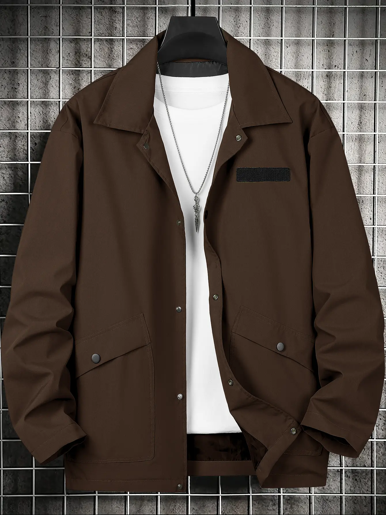 Men's Tactical Utility Cargo Jacket Set - Coats, Multicolor Outerwear, Plain Casual Menswear Tops with Pockets for Urban Outdoor & Streetwear Activities
