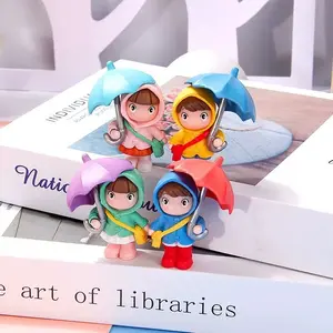 Resin Figurine Set of Four, Party Decoration, Birthday Decor, Car Ornament, Bedroom, Desk, Gift, Essential for Home and Office