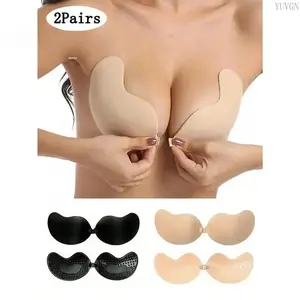 Women's Mango-Shaped Bra Stickers, featuring invisible push-up and lifting effect.Made of breathable soft silicone with self-adhesive, seamless and reusable design.Skin-friendly comfortable fit for wedding dresses, evening gowns, summer outfits and dail