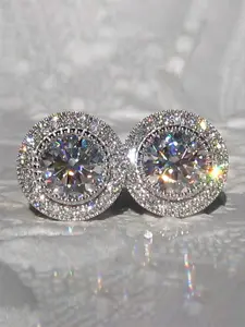 Women's Elegant Rhinestone Decorated Stud Earrings, Summer Outfits 2024 Exquisite Trendy Stud Earrings, Fashionable Jewelry for Women for Daily & Party Decoration, Statement Earrings