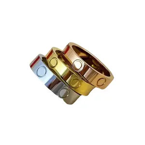 Classic Minimal Unisex Ring - Casual Daily Wear, Waterproof, Tarnish Free, Metal Coating
