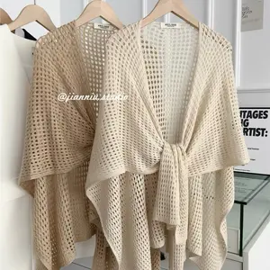 Boho Knit Cover Up for Women – Soft Lightweight Shawl Cardigan Perfect for Spring & Summer Knitwear Knitting