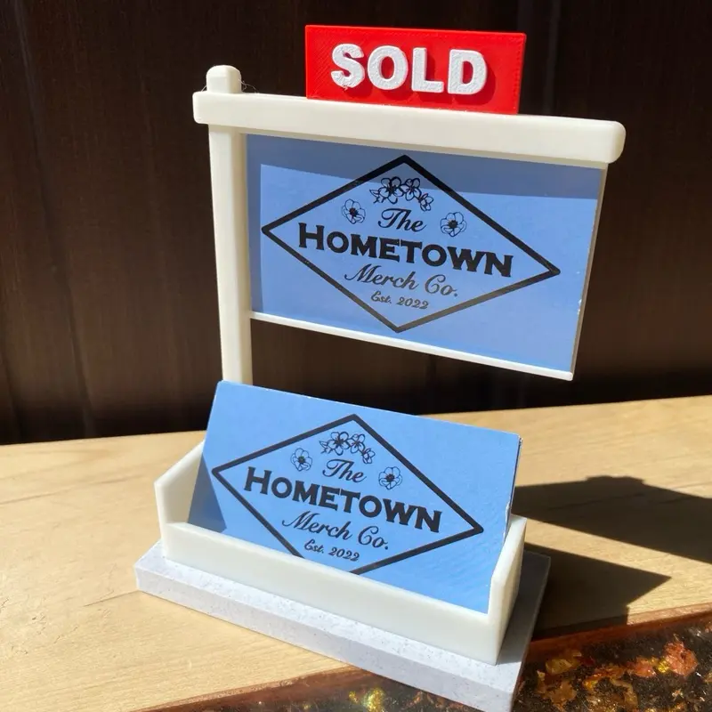 Realtor Sold Sign Business Card Holder Stand Realtor Sold Sign Business Card Holder Stand