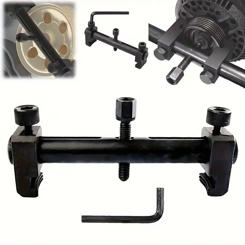 Adjustable crankshaft pulley removal tool, new crankshaft pulley removal tool, engine pulley removal tool, power steering pump pulley removal tool, crankshaft pulley puller tool (1 set)