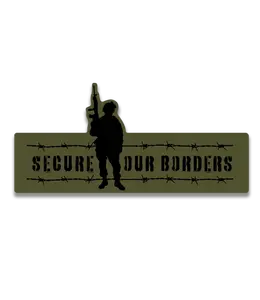 Secure Our Borders Soldier Decal
