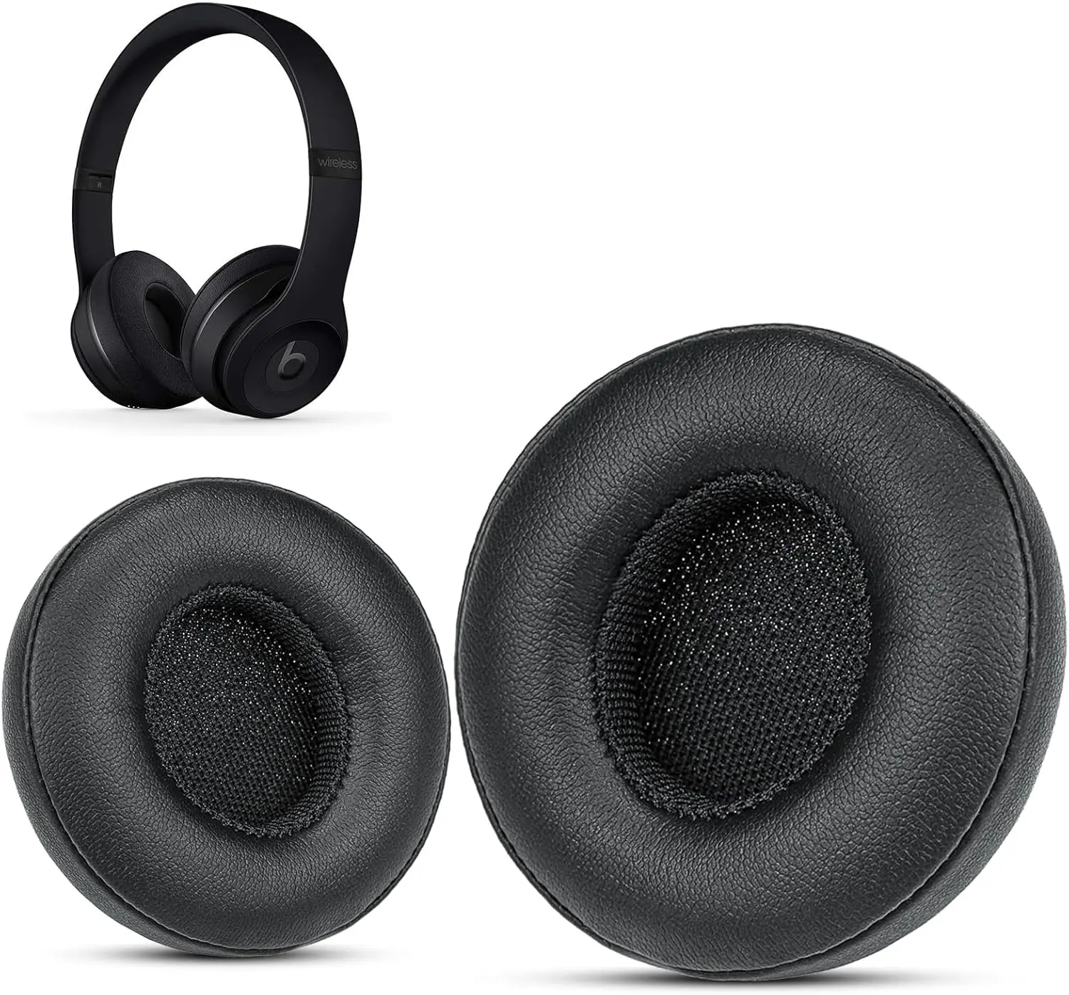 's  Solo 3 Earpads Replacement,  Solo 2 Earpad Replacement,  Protein Leather Memory  with Kits, Superb Comfortable  Black