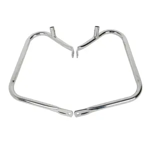 TCMT Chrome Saddlebag Guard Bracket Fit For Harley Touring Road Street Glide 1997-2013