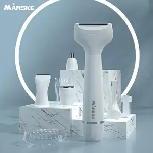 5 in 1 Electric Shaver for Women, 1 Set USB Rechargeable Hair Removal Grooming Machine, Painless Body Hair Trimmer for Nose, Face, Arm, Leg, Underarm, Bikini Area, Electric Epilator Hair Removal, Hair Removal Machine