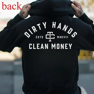 Aesthetic 'Dirty Hands Clean Money' Graphic T-Shirt | Premium 100% Cotton Heavyweight Loose Fit Tee | Retro Mechanic & Workwear Apparel for Men | Vintage Streetwear Est 2017 Back Print Top | Unique Gift for Hard Working Men & Blue Collar Fans
