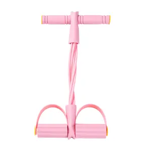 21 Fitness Resistance Bands-6 Tube Pedal Ankle Puller with Handles for Sit up Leg Stretch Rope Exercise 2026 New Design Arm Weights Workout Equipment