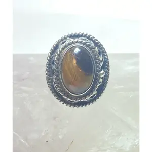Poison ring size 6 Tiger Eye Mexico sterling silver women girls