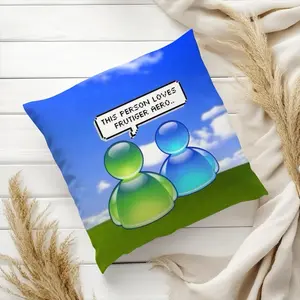 Frutiger Aero Msn Icon Windows Pillow Case aesthetic Y2K cyber core furniture decor