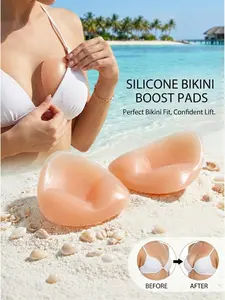 Women's invisible thick transparent breast pad, silicone breast pad, thick women's internal accessories, bikini breast pad, small breasts enlargement, large breasts convergence breast pad, convergence of breasts, prevention of outward expansion