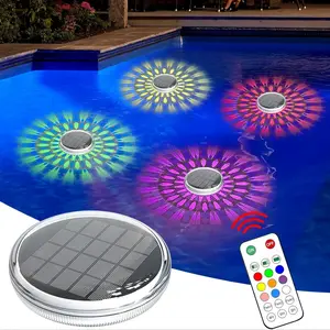 Solar Rechargeable Floating Pool Light with Remote, 9 LED Lighting Modes, Ipx7 Waterproof, Ideal for Indoor Pools and Spa Parties