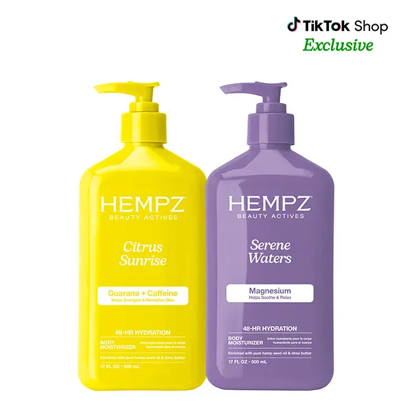 Hempz Exclusive AM & PM Moisturizer Bundle with Guarana + Caffeine & Magnesium