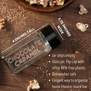 Etched Glass Spice Jar - Chocolate Caramel