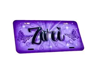Personalized License Plate: Custom Airbrush Car Tag